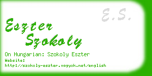 eszter szokoly business card